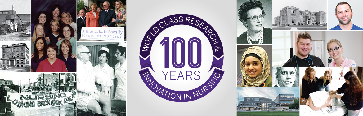 Nursing 100th Anniversary event banner