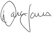 Dana James signature