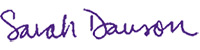 Sarah Dawson Signature